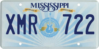 MS license plate XMR722