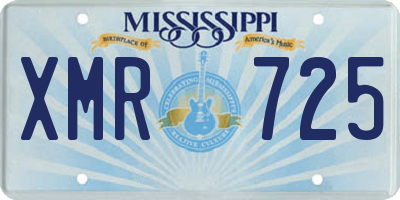 MS license plate XMR725