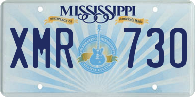 MS license plate XMR730