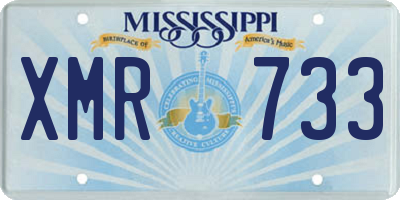 MS license plate XMR733
