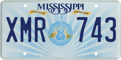 MS license plate XMR743
