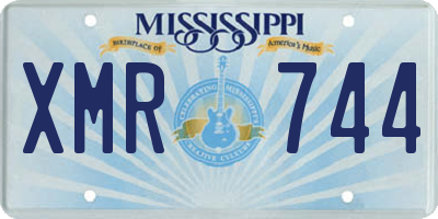MS license plate XMR744