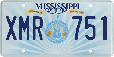 MS license plate XMR751
