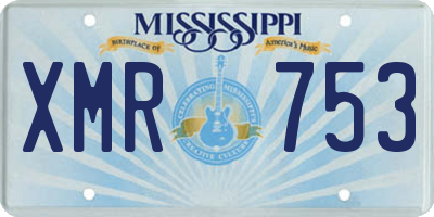 MS license plate XMR753