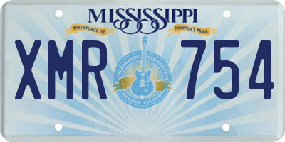 MS license plate XMR754