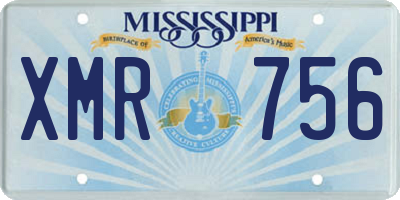 MS license plate XMR756