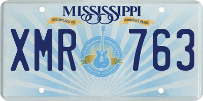 MS license plate XMR763