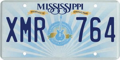 MS license plate XMR764