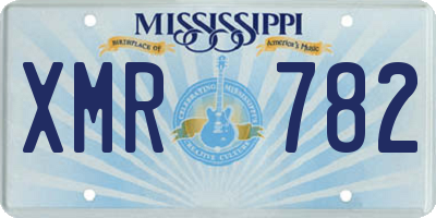 MS license plate XMR782