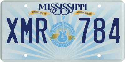 MS license plate XMR784