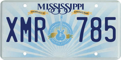 MS license plate XMR785