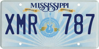 MS license plate XMR787