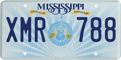 MS license plate XMR788