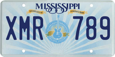 MS license plate XMR789