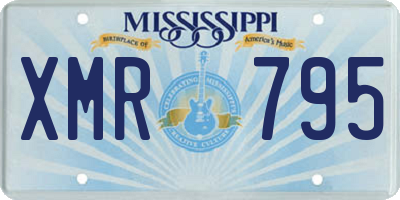 MS license plate XMR795