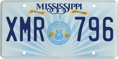 MS license plate XMR796