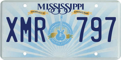 MS license plate XMR797