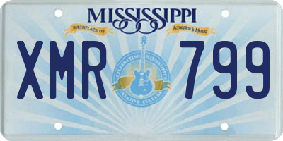 MS license plate XMR799