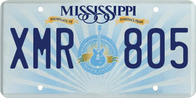 MS license plate XMR805