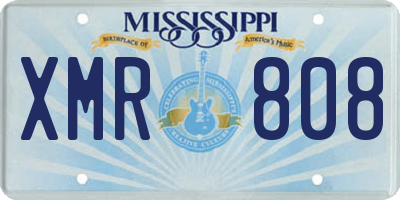 MS license plate XMR808
