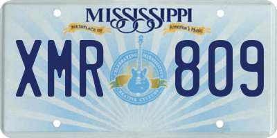 MS license plate XMR809