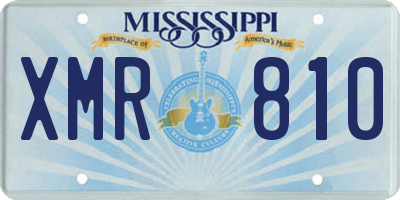 MS license plate XMR810