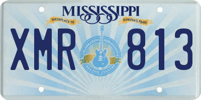 MS license plate XMR813