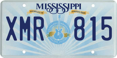 MS license plate XMR815