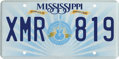 MS license plate XMR819
