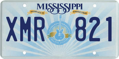 MS license plate XMR821