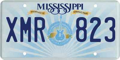 MS license plate XMR823