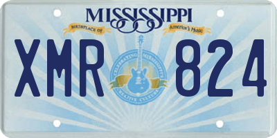 MS license plate XMR824