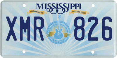 MS license plate XMR826