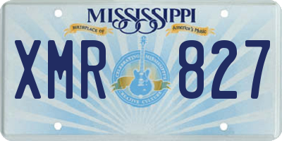 MS license plate XMR827