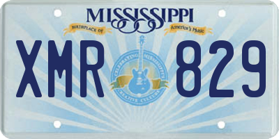 MS license plate XMR829