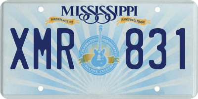 MS license plate XMR831