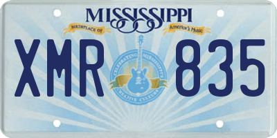 MS license plate XMR835