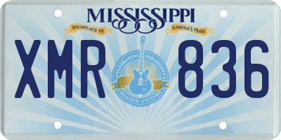 MS license plate XMR836