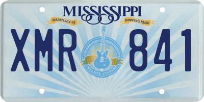 MS license plate XMR841