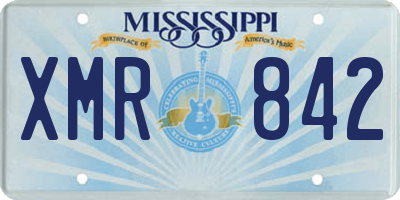 MS license plate XMR842