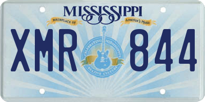 MS license plate XMR844