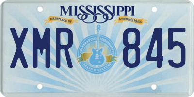 MS license plate XMR845