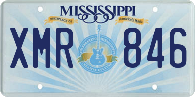 MS license plate XMR846