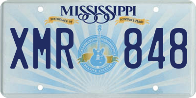MS license plate XMR848