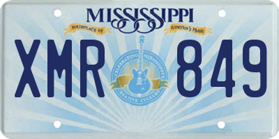MS license plate XMR849