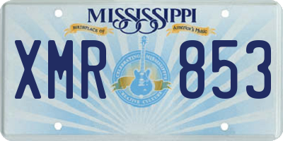 MS license plate XMR853