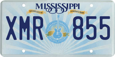 MS license plate XMR855