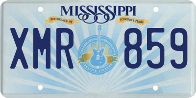 MS license plate XMR859