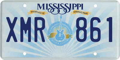 MS license plate XMR861