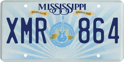 MS license plate XMR864